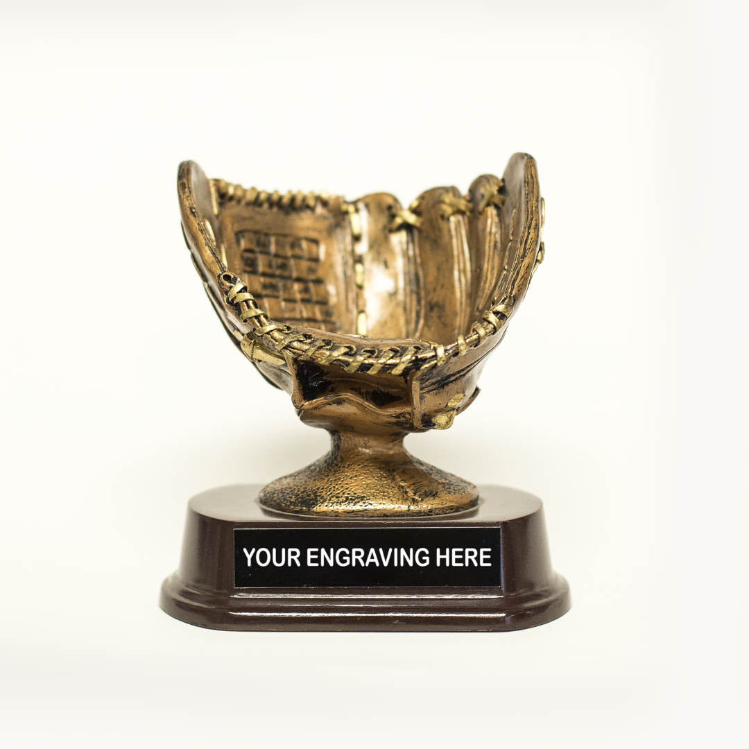 Crown Awards Softball Plaques 5 x 7 Show Stopper Softball Glove Trophy Plaque with Custom Engraving Prime